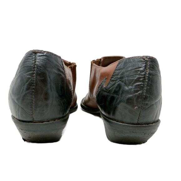Vintage 90s Ellemenno Winona Western Booties Womens size 7 M Leather Shoes - Picture 8 of 16